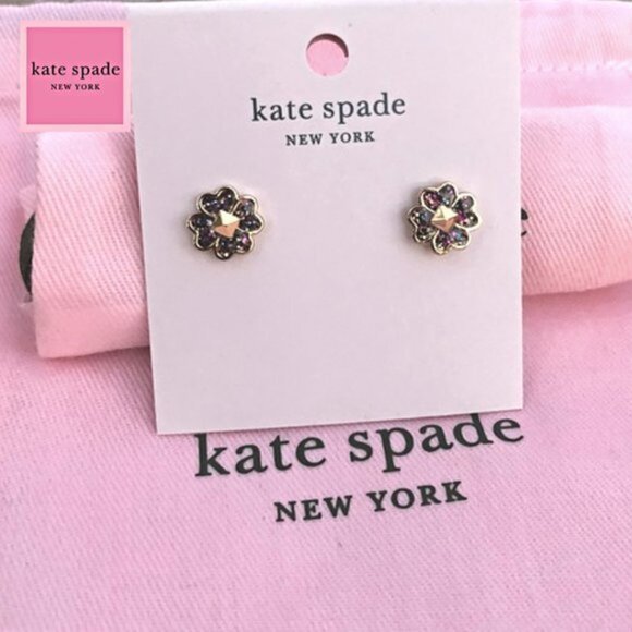 kate spade Jewelry - NWT KATE SPADE Spades & Studs Glitter Enamel Stud Earrings KS Dust Bag Included